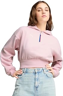 PUMA BMW M Motorsport Essentials - Sudadera con capucha estándar para mujer, color rosa malva SS25