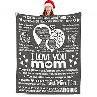 Leevcok Decke Geschenk Für Mutter | Flanell-Überwurfdecke | Mit Liebesbotschaft | 152x127 Cm