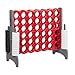 ECR4Kids Jumbo 4-to-Score Giant Game Set - Oversized 4-in-A-Row Fun for Kids, Adults and Families - Indoors/Outdoor Yard Play - 4 Feet Tall - Red and Gray