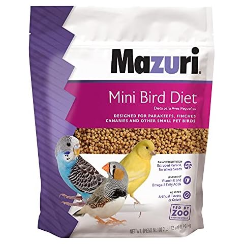 Mazuri | Nutritionally Complete Food for Mini Birds | 2 Pound (2 lb.) Bag Cover