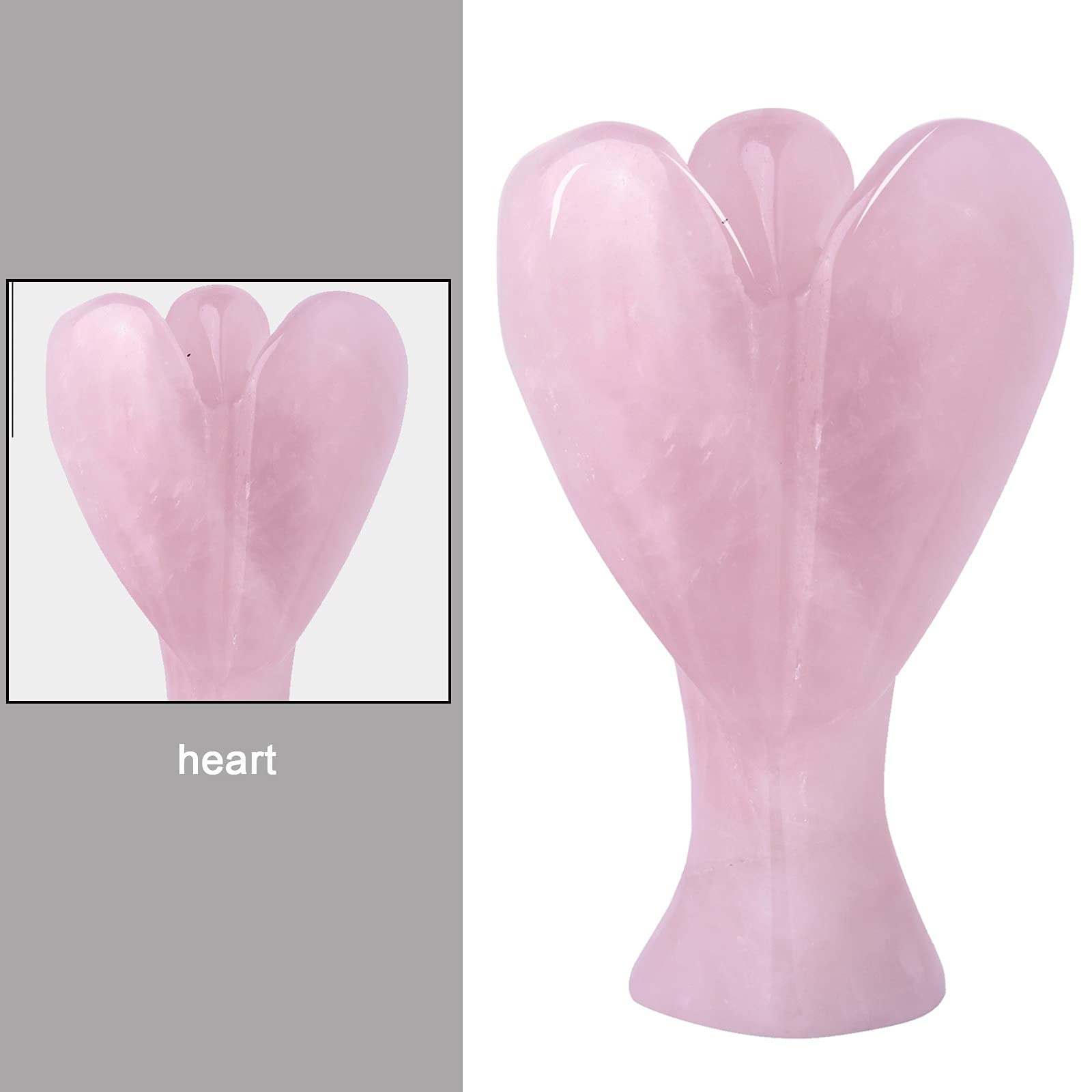 Hztyyier Schutzengel Figur 1,5 Zoll - Glücksbringer Aus Quarzkristall Mit Mondstein