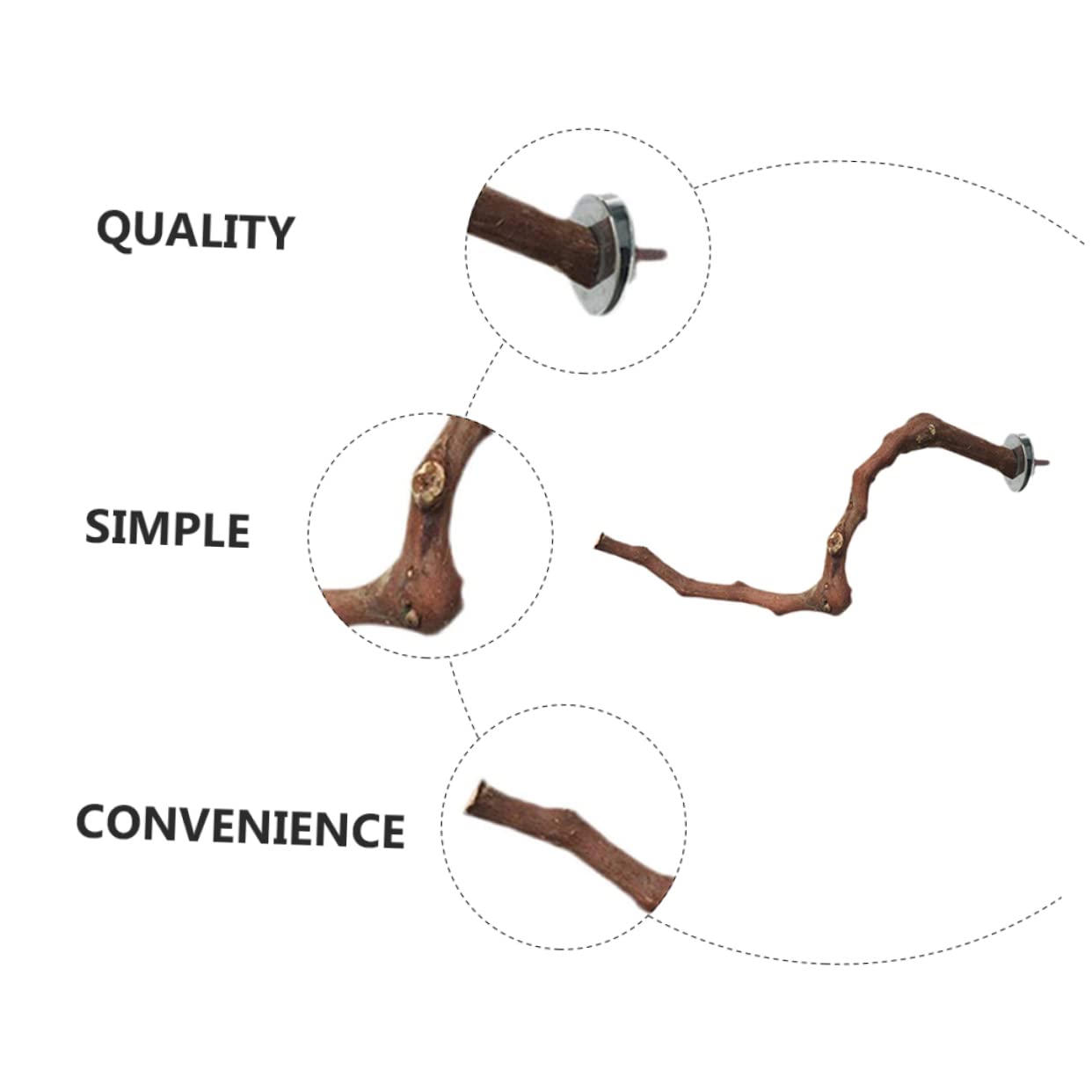 DOITOOL 3stücke Papagei Stehende Stange Aus Holz Vogelspielzeug Für Käfig Fördert Spiel Und Bewegung Für Wellensittiche Und Andere Vögel Vogelspielzeug Holz-sitzstange Für Papageien