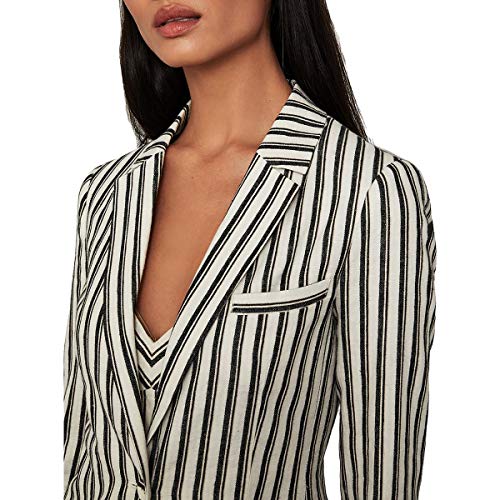 BCBGMAXAZRIA Women's Striped Long Sleeve Blazer4