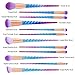 12 PCS Makeup Brush Set Professional Colorful Unicorn Cosmetics Foundation Blending Blush Eyeliner Face Powder Brush Premium Makeup Brushes Kit Synthetic Bristles