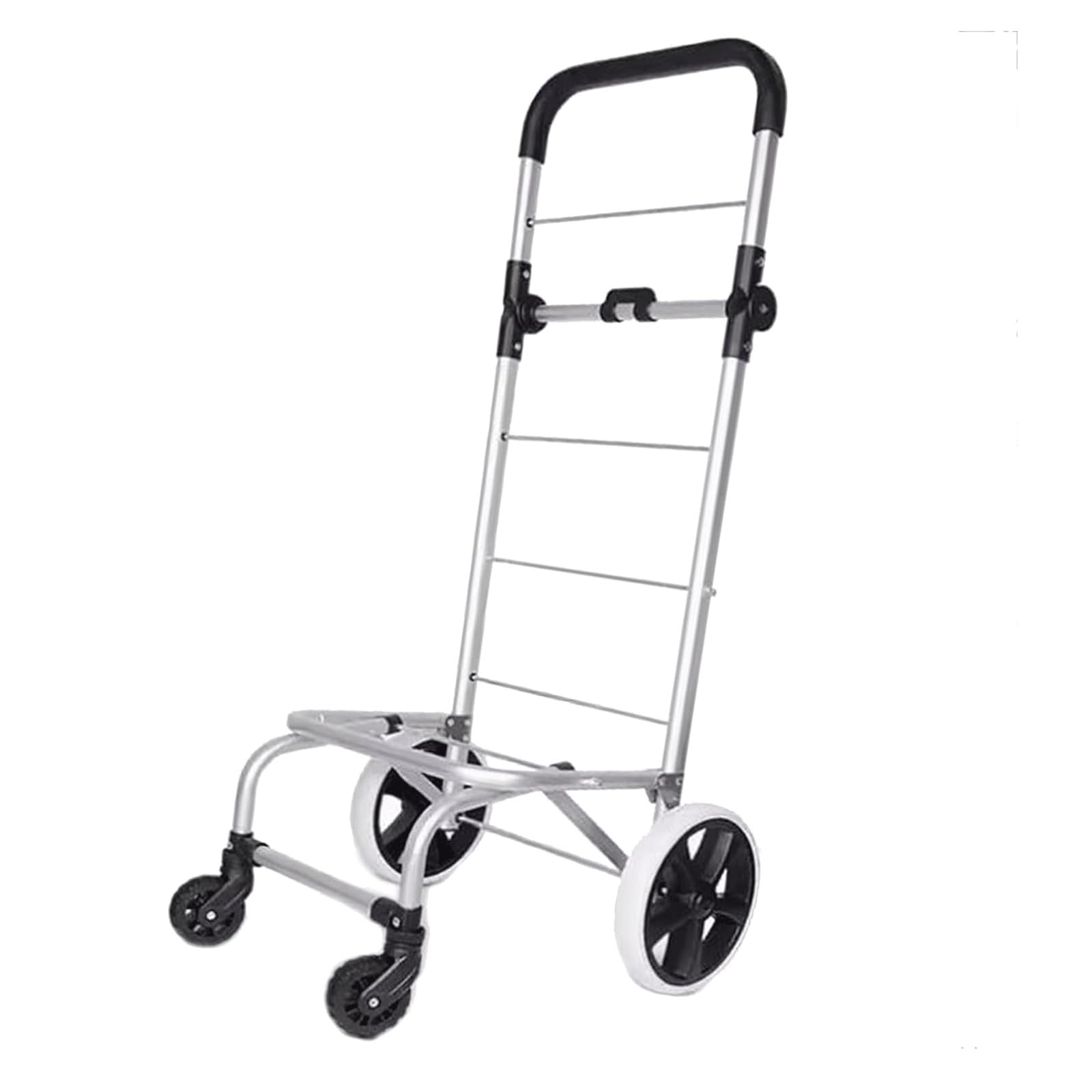 Chariot de courses léger pour soulager le dos avec poignée ergonomique