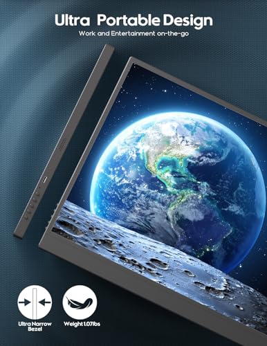 Image of ZSCMALLS 17.3'' 4K Portable Monitor for Laptop, 3840Px2160P IPS Large Screen with HDR, 1500:1 FreeSync, Ultra Slim & Eye Care,Travel Monitor External Screen for Laptop, PC, PS5, Mac, Xbox