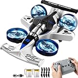 MSKOLER Remote Control Airplane for Kids, 2 Type of Remote Control Car or RC Plane, Indoor Outdoor Foam Plane with Railcar Race, Tricks, Birthday Airplane Gift Toys for Boys Girls Adults 8-12 Year Old