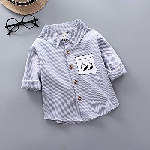 Gyratedream Lente Herfst Casual Baby Jongen Gestreepte Letter afdrukken Lange Mouw Shirt Kids Blouse - Image 4