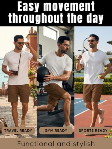 Image of GRECIILOOKS Linen Short For Men| Linen Shorts For Men Stylish |Men's Casual Summer Shorts - Lightweight Drawstring Lounge Short with Pockets, Breathable Relaxed Fit Athletic Sweat Short's