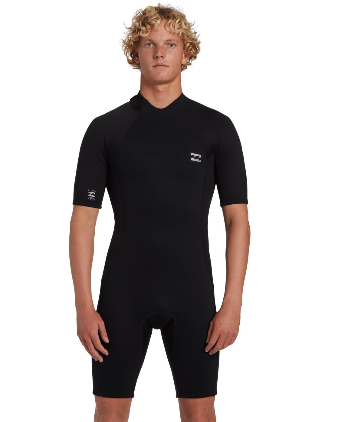 Billabong Mens Foil 2mm Back Zip Shorty Wetsuit ABYW500122 - Black