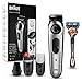 Price comparison product image Braun Beard Trimmer BT5260 and Hair Clipper for Men, Lifetime Sharp Blades, 39 Length Settings, Black/Silver Metal, UK Two Pin Plug