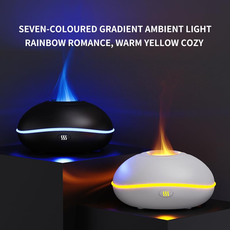 Flame Fire Aromatherapie-Diffusor – Mit 7 Flammenlichtern, Luftbefeuchter, Fernbedienung, 250 Ml Tank