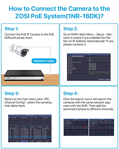 Zosi Zg2615E 5Mp Poe Ip Camera Bullet Camera With Night Vision For Outdoor Indoor Power Over Ethernet Surveillance System,Only Work With Zosi Poe Nvr,Zr16Dk,Zr08En,Zr08Dn,Zr08Pn #TOP1