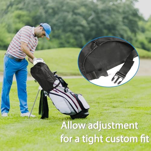 Funda impermeable para bolsa de golf con capa de lluvia ajustable y resistente al viento 5