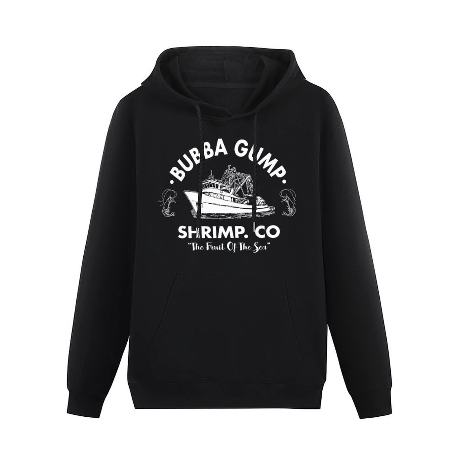 CoBydaBubba Gump Shrimp Co. Men's Black Hooded Unisex Sweatshirt