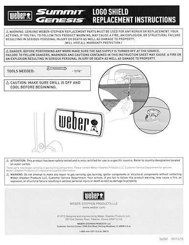 Weber 66513 Summit 600 Logo Label - image 5