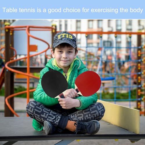 Diompirux Premium Tischtennis Schläger Set mit 2 Tischtennisschlägern, 3 Tischtennisbälle und Tragetasche, Ideal für 2 Spieler… – Ansicht 4