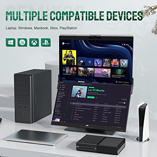 Mobile Pixels Geminos 2 X 24 Inch Fhd Stacked Computer Monitor With All-Inclusive Dual Vertical Monitors, 100W Usb-C Charging, 1080P Webcam&Speakers, Hdmi/Usb-A/Usb-C, Height Adjustable (2 Monitors) #TOP6