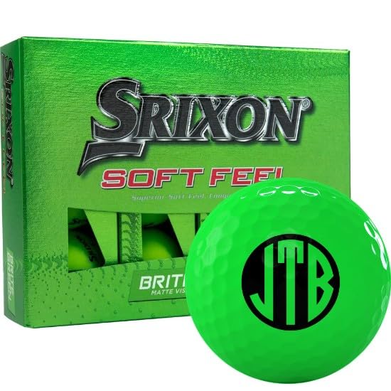 Srixon Soft Feel 13 Green Monogrammed Golf Balls