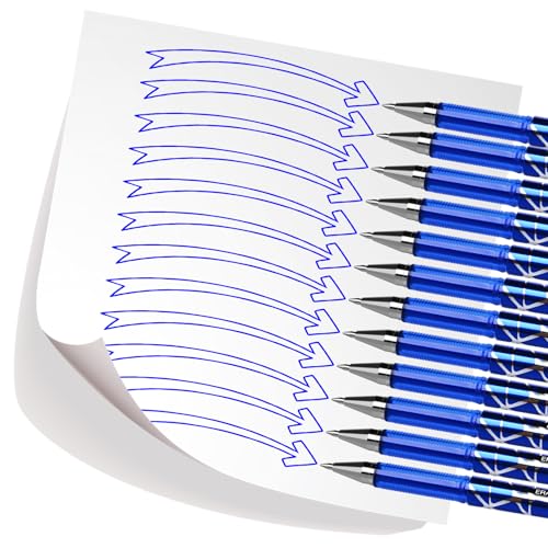 Temiary 12 Pcs Bolígrafos de Gel Borrables Punta 0.7 mm Azul miniatura 6