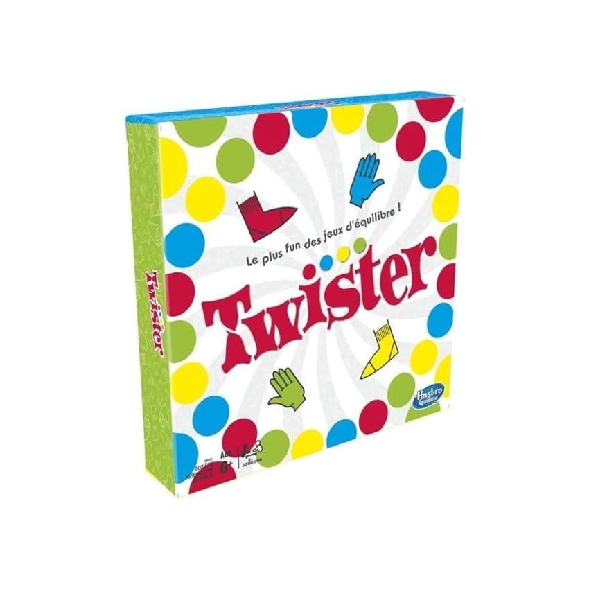 Twister - Gioco da tavolo divertente di equilibrio, versione francese