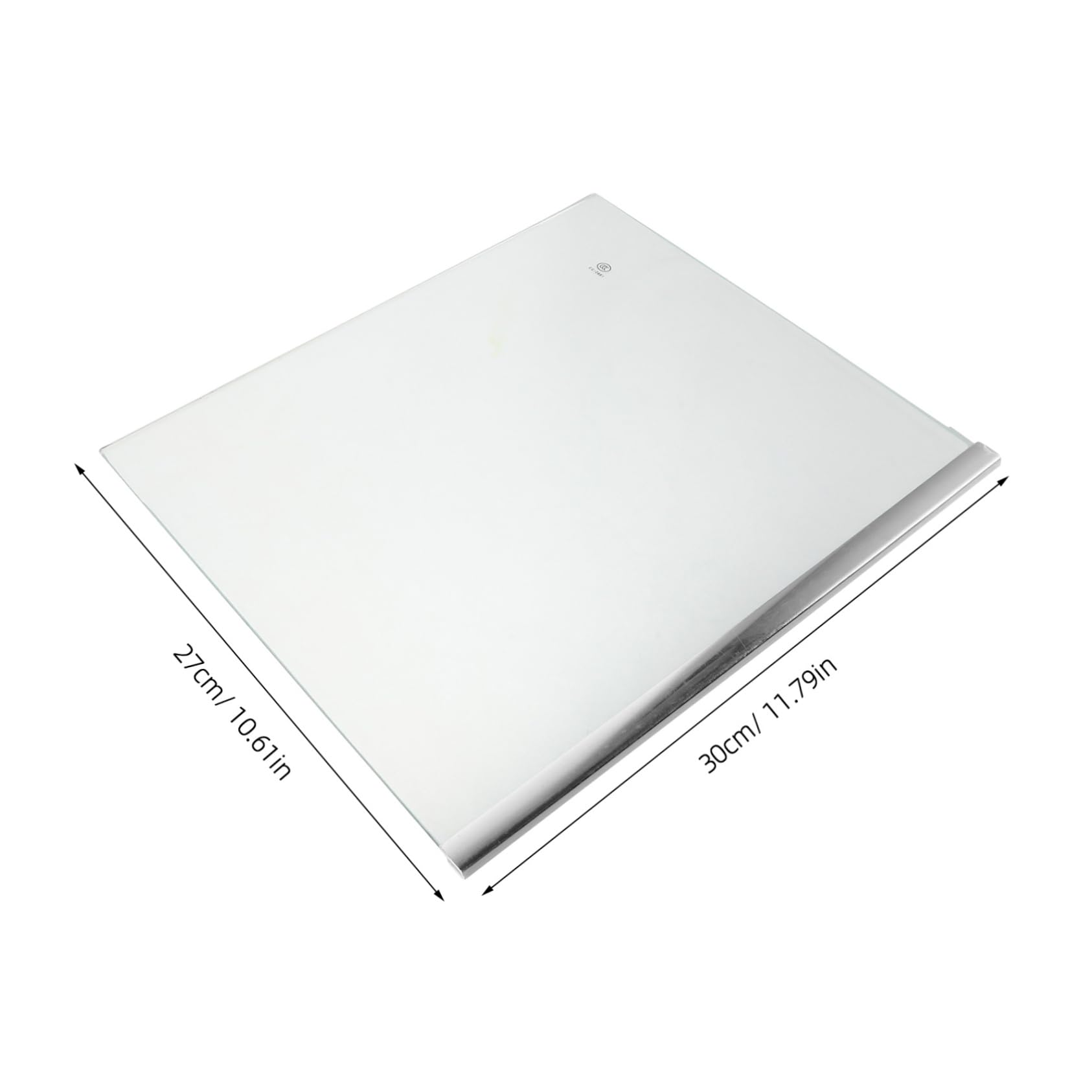 MAGICLULU Estante Divisorio de Vidrio Templado Transparente para Frigorífico, Soporte Resistente Ajustable 30x27 Cm, Organizador Doméstico para Nevera, Accesorio Compatible