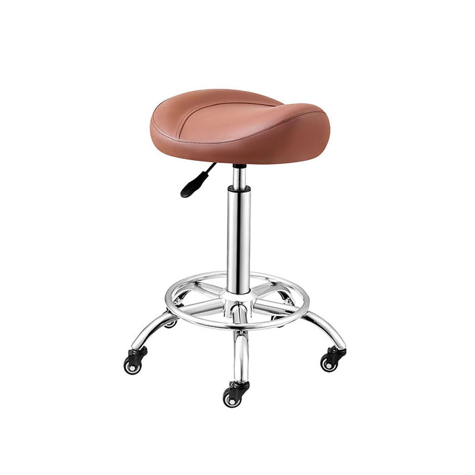 Ergonomiczny, regulowany stołek obrotowy na kółkach do użytku w salonie i klinice
