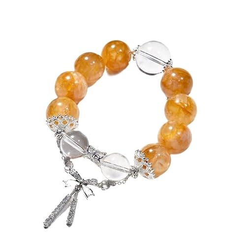 MIXIUJIEN �V�R�C�G���[�t�����[�N���X�^���u���X���b�g ? 12mm���E���h�W�F���X�g�[���r�[�Y ? �x�A�o�����X�A�|�W�e�B�u�ȃG�l���M�[�̂��߂̃n���h���C�h�N���X�^���W���G���[, One Size, ��΂Ȃ�