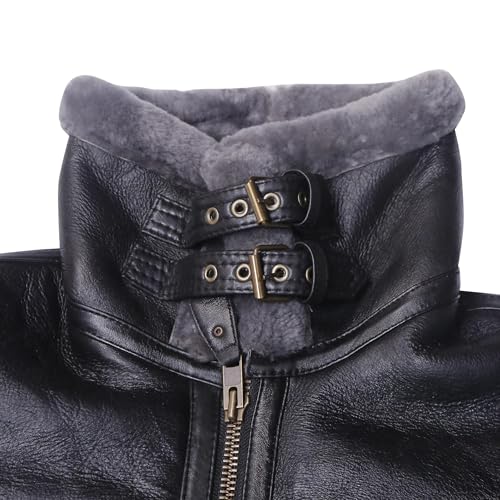 B3 Bomber Jacket Aviator Real Shearling B3 Bomber Jacket Winter Grey4