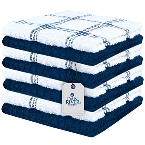Juego De 4 Toallas De Cocina De Algodón – Tejido Gofre, Súper Absorbentes, 17x25 Pulgadas, Colores Surtidos