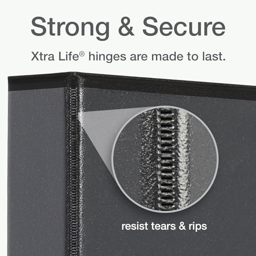 Image of Oxford 3 Ring Binders, Binders for School and Office, Durable 4 Inch, ONE-Touch Easy Open D Rings, View Binder Covers, 4 Interior Pockets, PVC-Free, Holds 880 Sheets, Black, 2 Pack (79920)