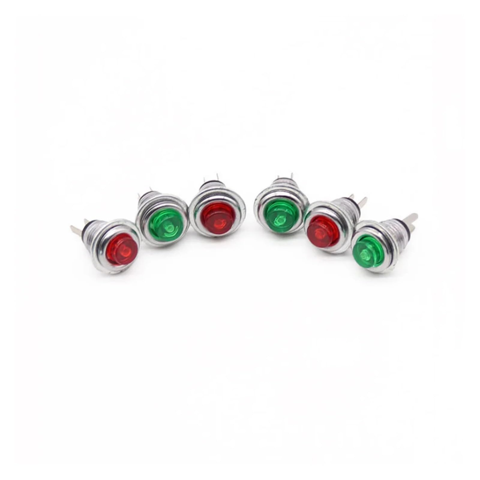 AUOQKQUT 100pcs GREEN DS-101 8mm On/Off Push Button Switch Lockless Momentary ON OFF Push Button Normally Open Switch