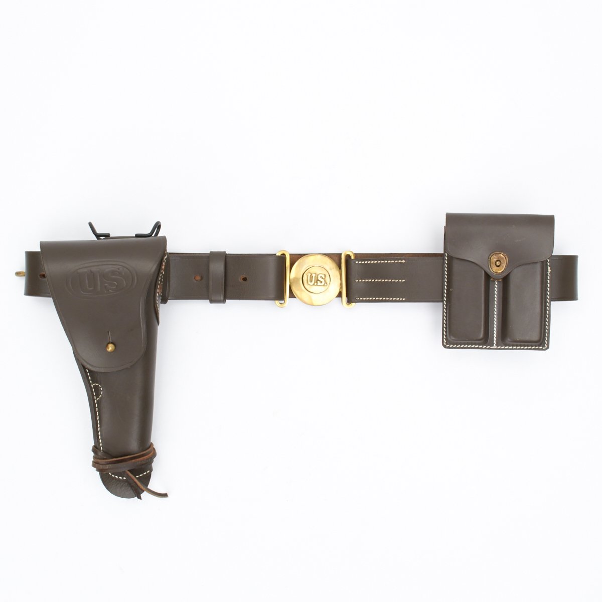 WWII 1945年製 米軍実物 M1910 水筒ピストルベルト ポーチ セット WWII 1945年製 米軍実物 M1910 水筒ピストルベルト ポーチ セット