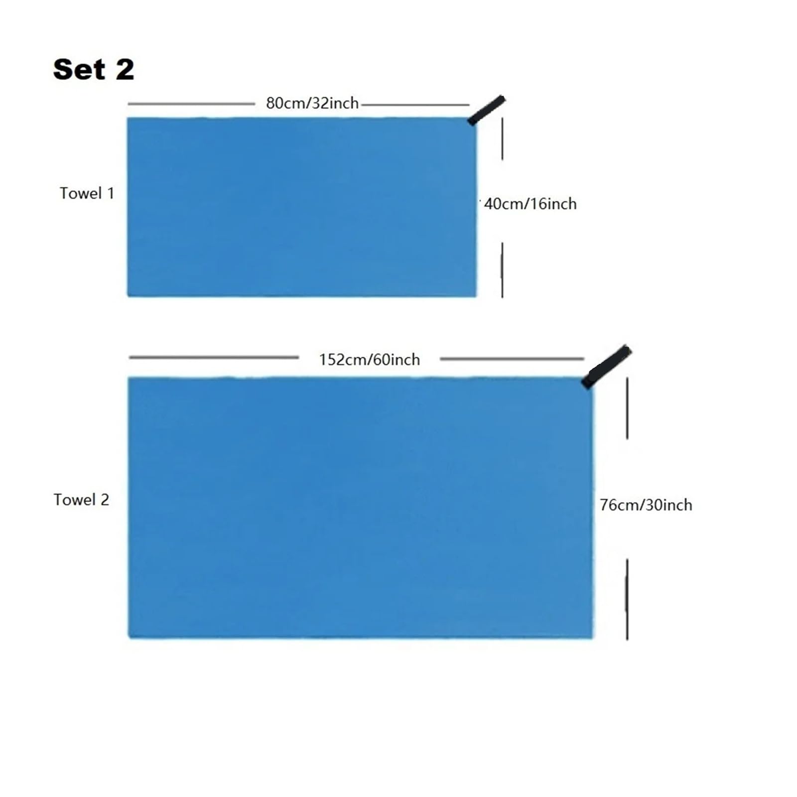 Générique Serviette de Sport en Microfibre Solide, Ensemble 2 pièces, Serviettes Plage, Camping, à séchage Rapide, Super absorbantes, for Bain Natation(Rose Red,Set 2)