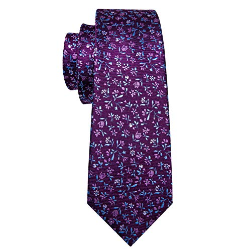 Image of Barry.Wang Ties for Men Silk Tie Sets Polka Dot Woven Necktie Pocket Square Cufflinks Business Wedding