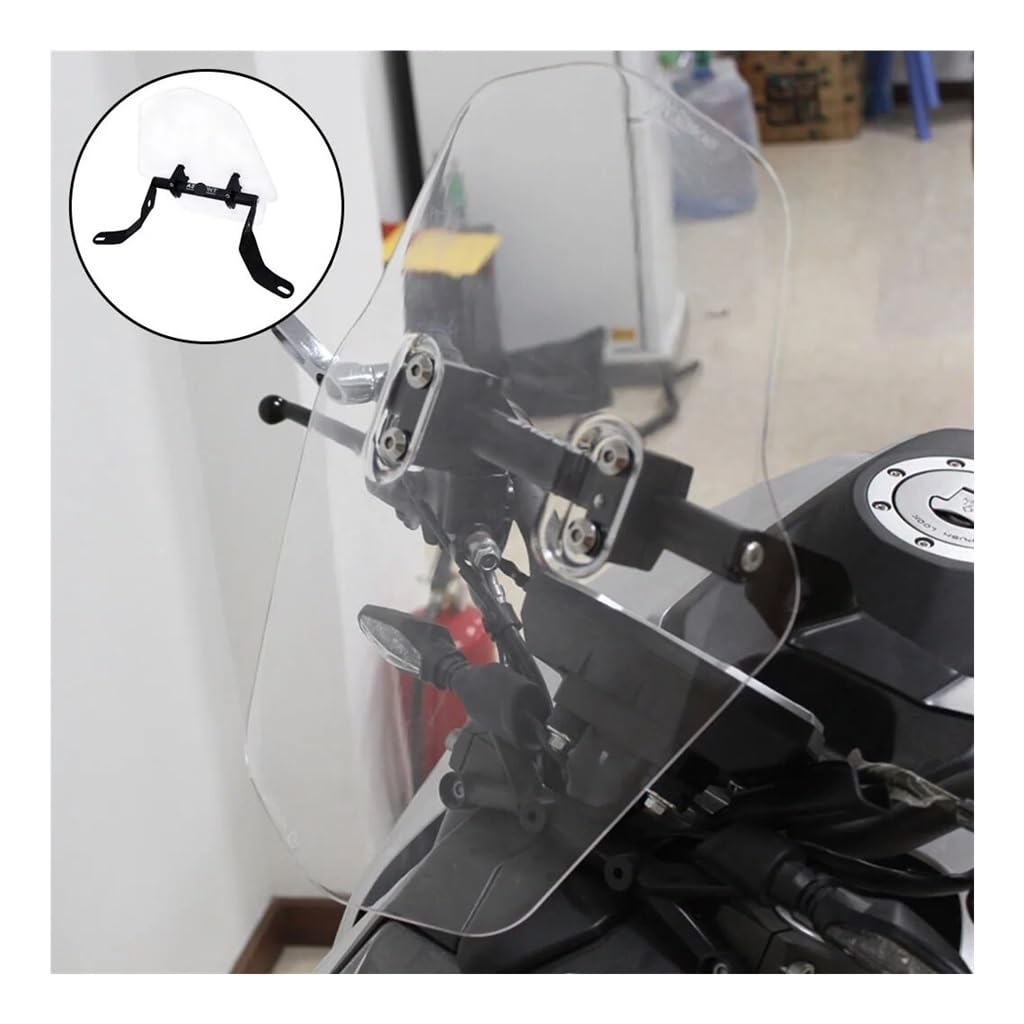 Parabrezza Deflettore Moto Parabrezza Anteriore Universale Per Scooter, Moto, In Plastica ABS Trasparente