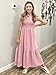 Smocked Dress Women Cottagecore Dress Pink Maxi Dress for Women Pastel Dress XS