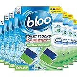 Bloo New Toilet Blocks, Pack of 14, Toilet Limescale Remover Cistern Block, Toilet Cleaner Block with Cleaning and Foaming Action, Toilet Fresheners - Limescale Prevention