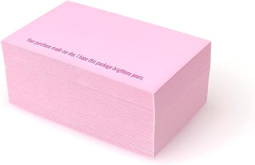 Miniatura 3 de RXBC2011 Tarjetas de agradecimiento con texto en inglés "You are the Heart of my Business" (100 tarjetas rosas tipo 2)