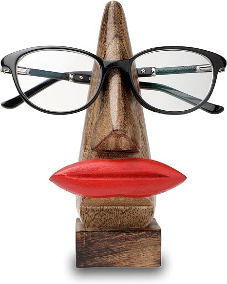 Uvz CraftsUvz crafts Handmade Wooden Sunglasses/Spectacle Holder - Display Stand - Traditional Handcrafted Decorative Stand for Eyeglasses, Sunglasses - Aesthetic Room Decor for Bedroom, Office Desk