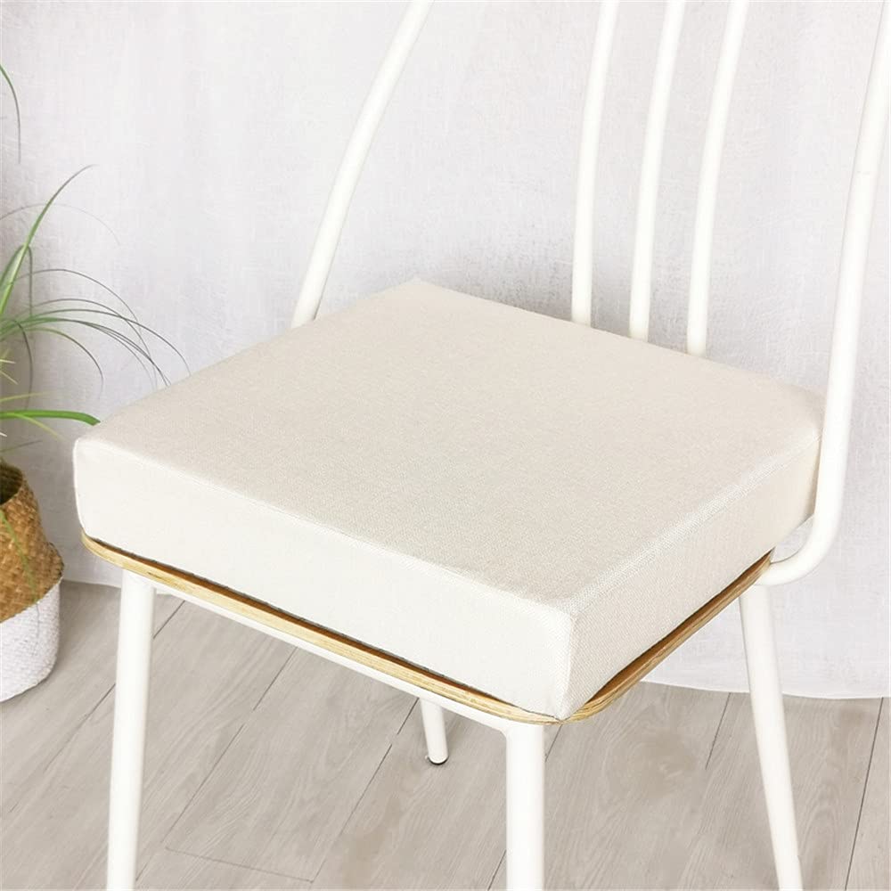 Asiento elevado para sentarse erguido y cómodo con funda de cojín transpirable blanca