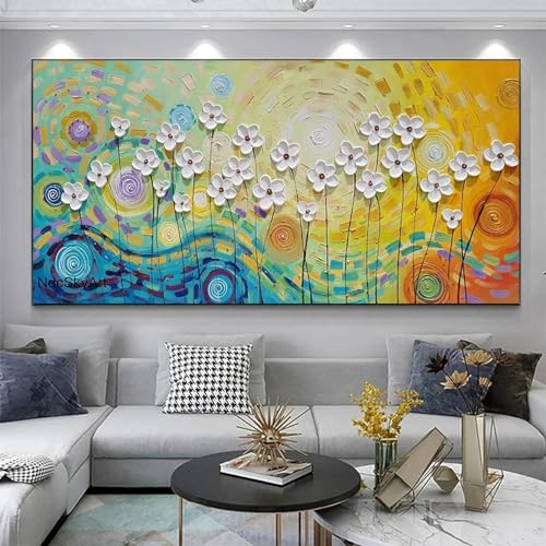Affiches nordiques colorées d'art mural floral pour créer un salon lumineux et chaleureux