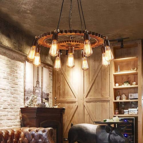 UWY Steampunk Retro Pendant Light 9 Lights LOFT Creative Wooden Iron Gear Chandelier Vintage Industrial Hanging Lamp Living Room Bedroom Bar Restaurant Droplights Decoration Lighting steampunk buy now online UWY Steampunk Retro Pendant Light 9 Lights LOFT Creative Wooden Iron Gear Chandelier Vintage Industrial Hanging Lamp Living Room Bedroom Bar Restaurant Droplights Decoration Lighting steampunk buy now online