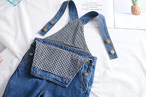 KIDSCOOL SPACE Baby Jungen Mädchen Jeans Overall,Kleinkind Denim Süße Arbeitskleidung,Hellblau,Blau,4-5 Jahre