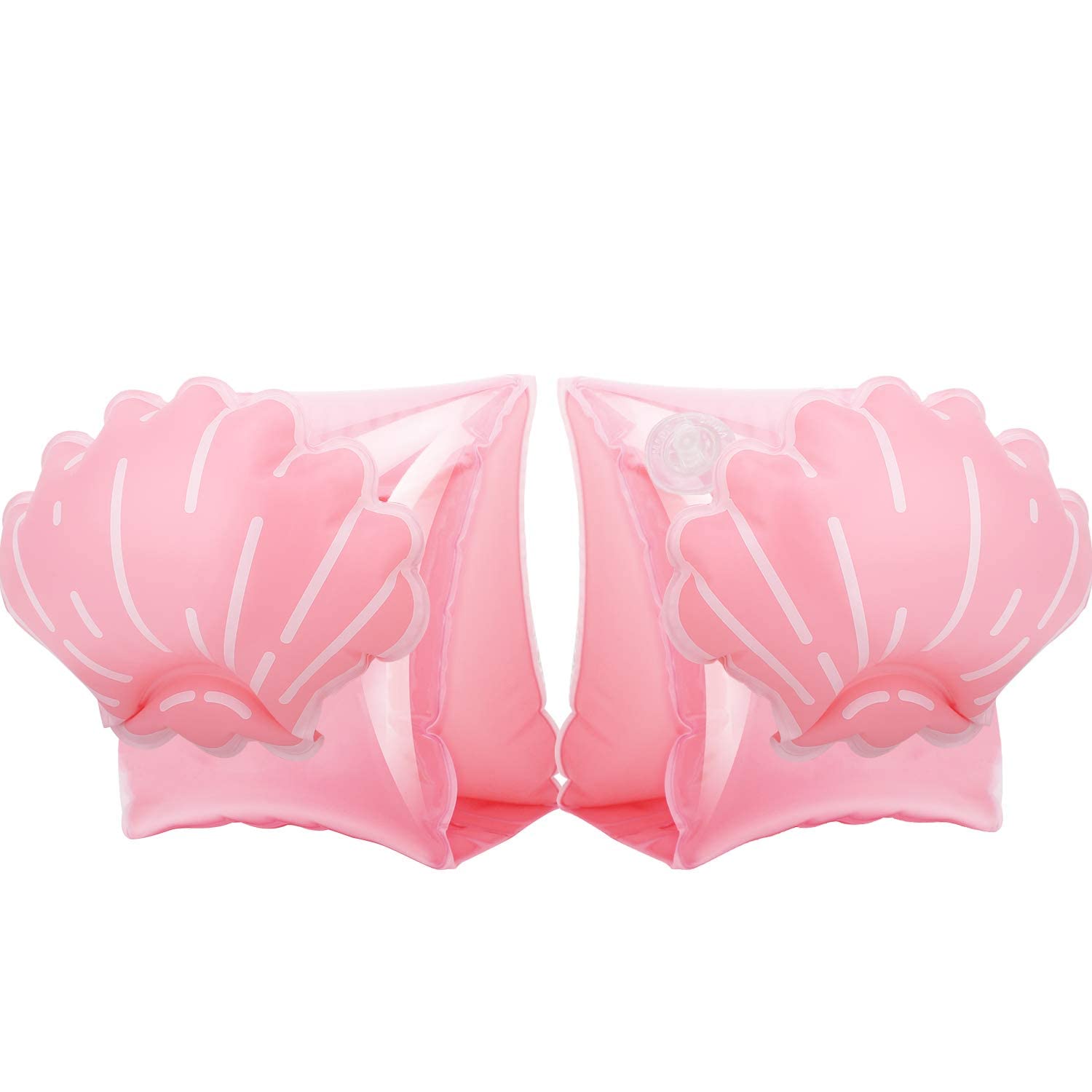 MAKINGTEC Children'S Inflatable Swimming Float Sleeves Cartoon Shell Appearance Water Wing Float Swimming Armband Water Sports Learning Swimming Training Aids (Pink, 1 Pair)