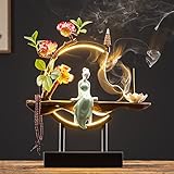 XuRX Burning-Weihrauch, Burning-Räucherstäbchenkaskadieren, brennende Floral Räucherstirn Weihrauch for eingebaute Damen Buddha, beruhige Nerven und beruhige Nerven, beruhigende und reinigende Duft