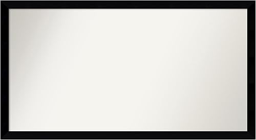 Amanti Art Black Bathroom Mirror for Over Sink, 27x49 Custom Made Black Museum Rectangle Vanity Mirror, Oversize Modern Wood Frame, Hangs
