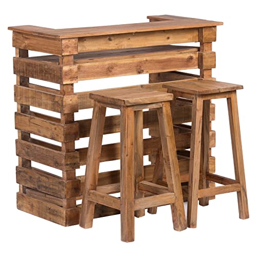 DESIGN DELIGHTS Vintage BARSCHRANK Java | 105x99x50 cm (BxHxT), Massivholz,...