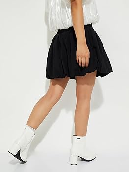 Buy Max Alaya F x URB_N Women Solid Balloon Skirt (Black_34) at