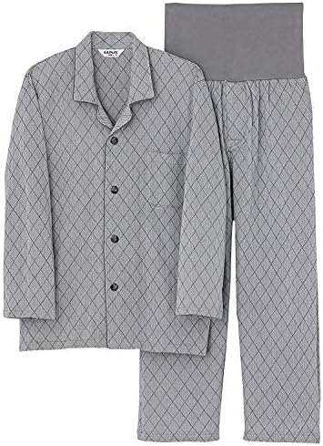 Amazon グンゼ パジャマ 腹巻付 長袖長パンツ ソフトリバーコットキルト 綿レーヨンベアフライス Sg8406w メンズ チャコールグレー 日本 M 日本サイズm相当 パジャマ 通販
